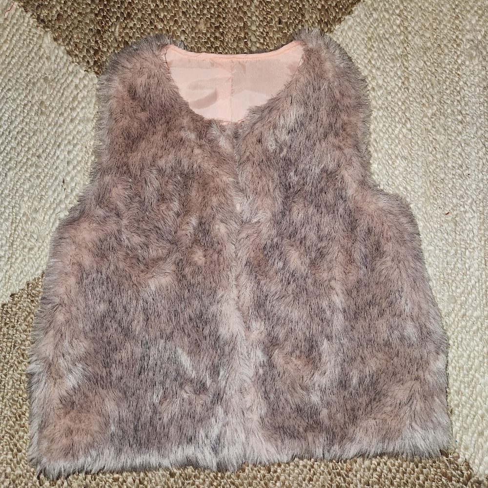 Pink Faux Fur Vest
